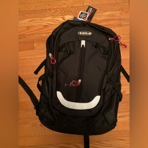 Black north face Backpack with Red Accents. New with tags